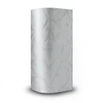 Leaf Patterned Wallpaper 15.6m x 106cm Silver Sand