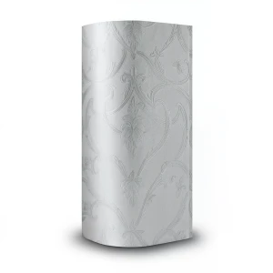 Leaf Patterned Wallpaper 15.6m x 106cm Silver Sand