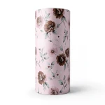 Floral Wallpaper 15.6m×106cm Pink with Brown and Gray