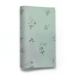 Floral Wallpaper 15.6m Length, 106cm Width, Green and Gray