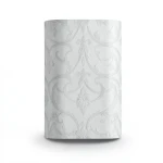 Leaf Patterned Wallpaper 15.6m x 106cm Silver Sand