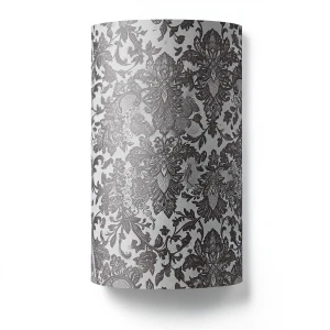 Leaf Patterned Wallpaper 15.6m x 106cm Dark Brown Light Gray