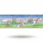 Youth and children Wallpaper, green with blue Color, Length 10m, Width 0.53m, Model 147513 