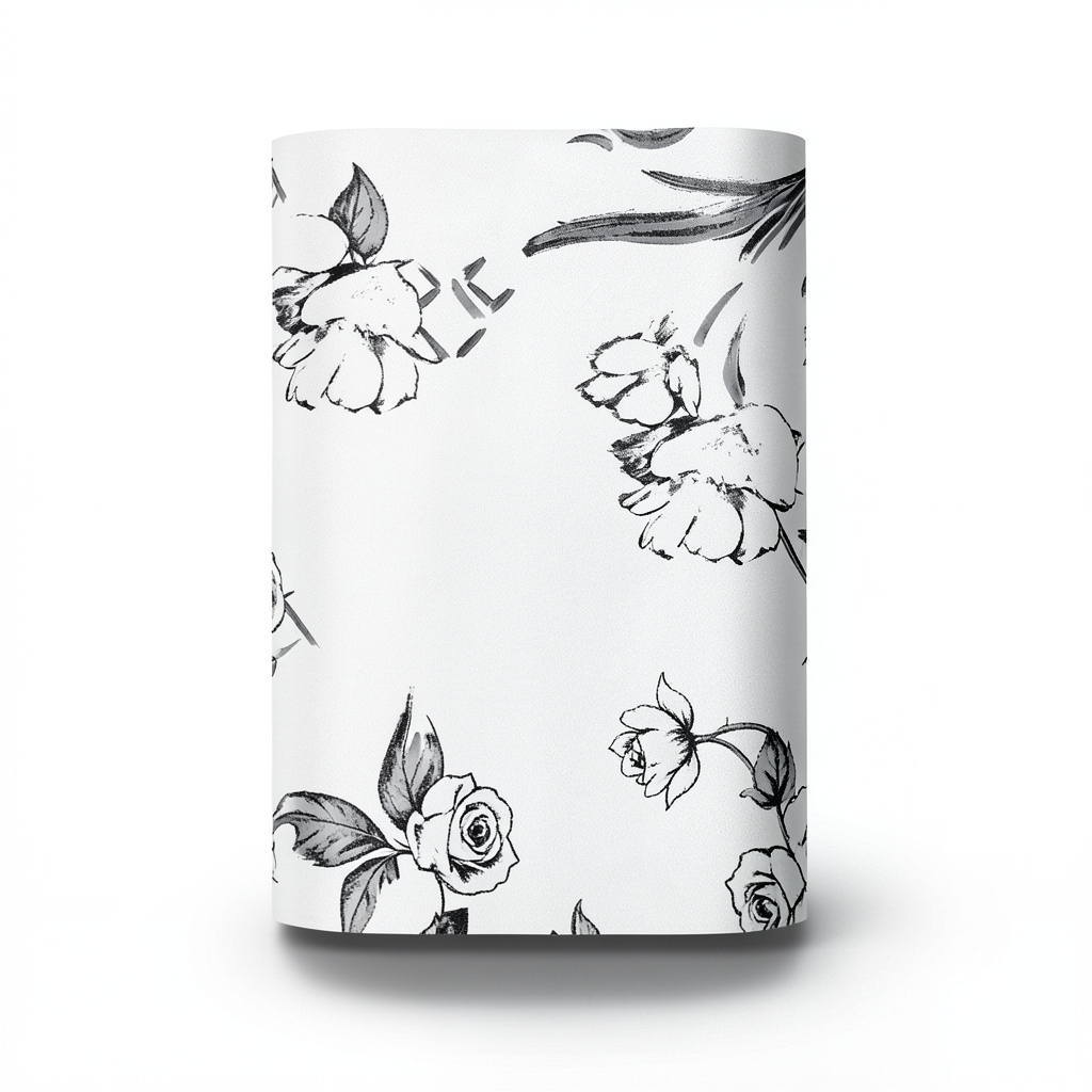 Floral Wallpaper Length 10 meters Width 53 cm White Color