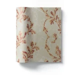 Tree Patterned Wallpaper 15.6m×106cm Pale Brown with Red