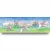 Youth and children Wallpaper, green with blue Color, Length 10m, Width 0.53m, Model 147513 