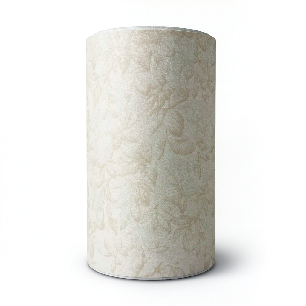 Floral Wallpaper Vinyl Cover 15.6m x 106cm Beige