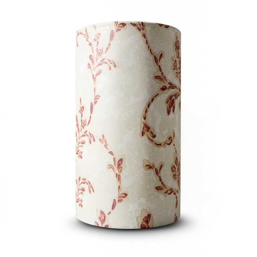 Tree Patterned Wallpaper 15.6m×106cm Pale Brown with Red