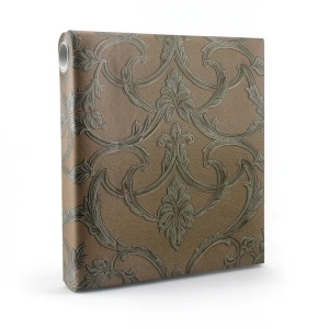 Leaf Patterned Wallpaper 15.6m x 106cm Desert Brown, Dark Brown