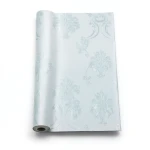 Floral Wallpaper Vinyl Cover 15.6m x 106cm Sky Silver