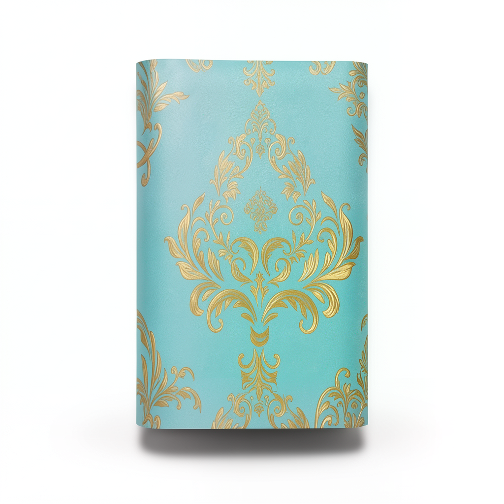 Tree-Patterned Wallpaper Vinyl Cover 15.6m x 106cm Golden Cyan