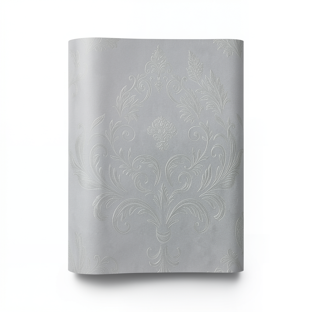 Wallpaper Tree-Patterned Design Size 15.6m×106cm Cadet Grey