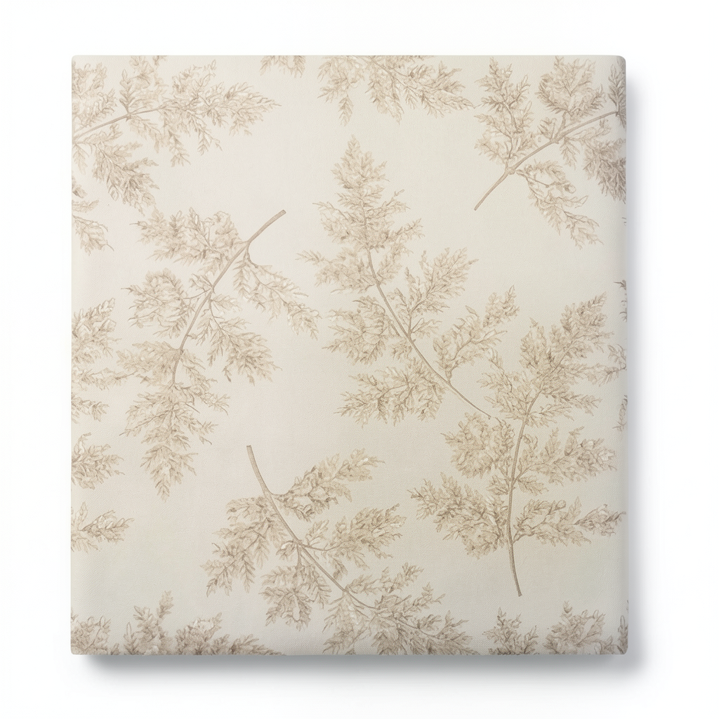 Tree-Patterned Wallpaper Vinyl Cover 15.6m x 106cm Beige Pale Brown