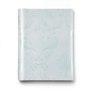 Floral Wallpaper Vinyl Cover 15.6m x 106cm Sky Silver