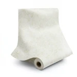 Floral Wallpaper Vinyl Cover 15.6m x 106cm Light Beige