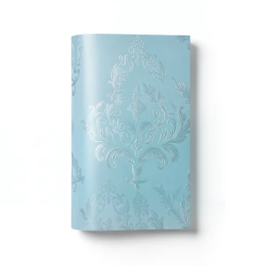 Wallpaper Tree-Patterned Design 15.6m×106cm Cyan Silver Cadet