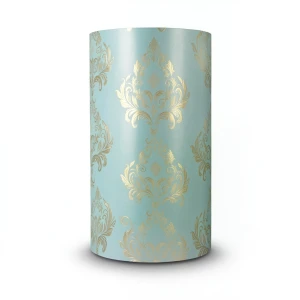Tree-Patterned Wallpaper Vinyl Cover 15.6m x 106cm Golden Cyan