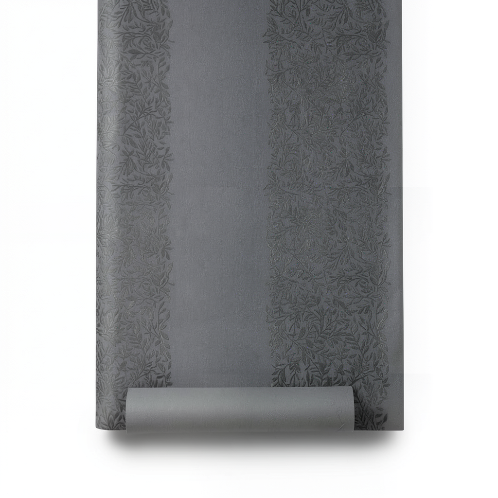 Wallpaper Tree-Patterned Design 15.6m×106cm Dark and Faint Grey