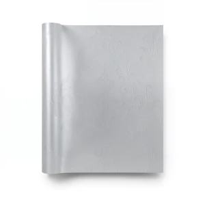 Floral Wallpaper Vinyl Cover 15.6m x 106cm Silver, Model 1140-4