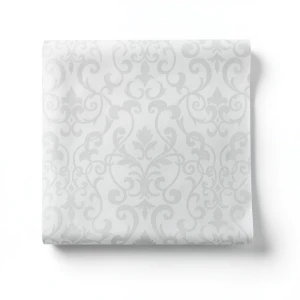 Wallpaper Tree-Patterned Design Size 15.6m×106cm White Gray
