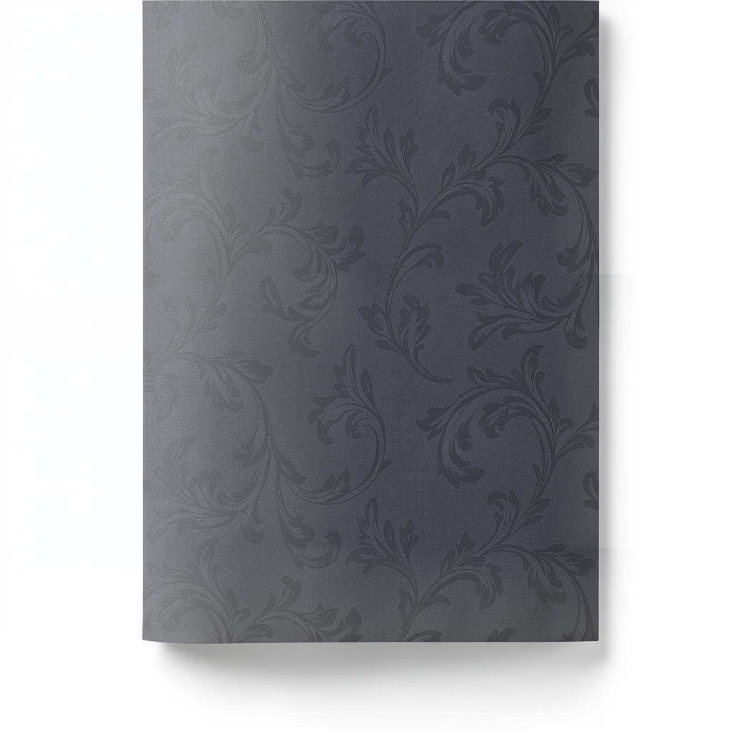 Wallpaper Tree-Patterned Design 15.6m×106cm Dark Gray with Faint Grey