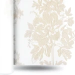 Wallpaper Leaf-Patterned Design Size 15.6m×106cm Beige Color