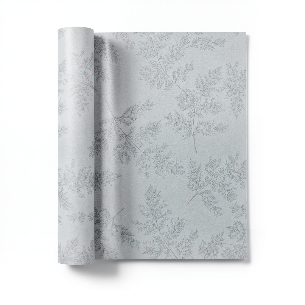 Tree-Patterned Wallpaper Vinyl Cover 15.6m x 106cm Gray