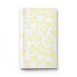 Wallpaper Tree-Patterned Design 15.6m×106cm White Yellow