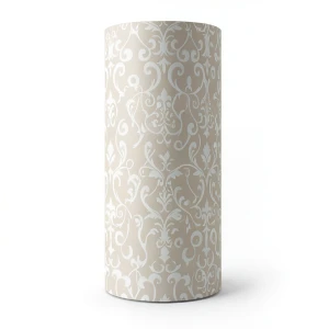 Tree-Patterned Wallpaper Vinyl Cover 15.6m x 106cm Pale Brown White