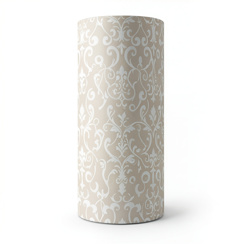 Tree-Patterned Wallpaper Vinyl Cover 15.6m x 106cm Pale Brown White