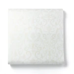 Wallpaper Leaf-Patterned Design 15.6m×106cm Faint Beige with White