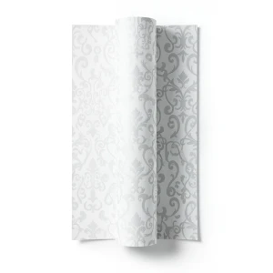 Wallpaper Tree-Patterned Design Size 15.6m×106cm White Gray