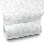 Wallpaper Tree-Patterned Design 15.6m×106cm Snow White Grey