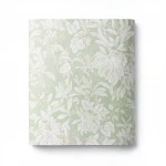 Leaf-patterned Italian Paper Light Green with Beige Color, Size 10m×1.06m, Model Z46052 