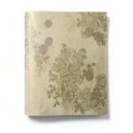 Floral Wall Decoration 15.6m x 106cm Gold Brown Beige