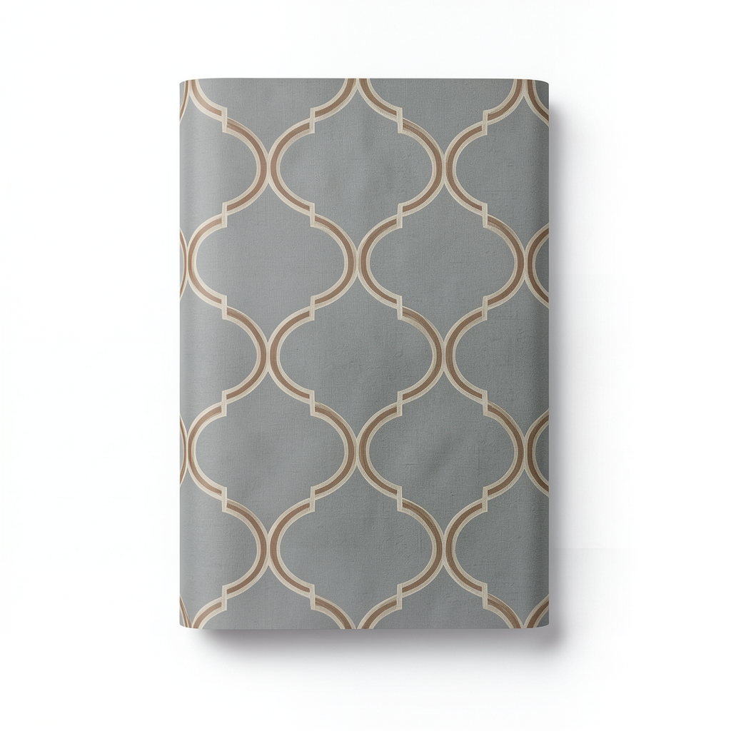 Modern Wallpaper 15.6m×106cm Gray with Brown Lines