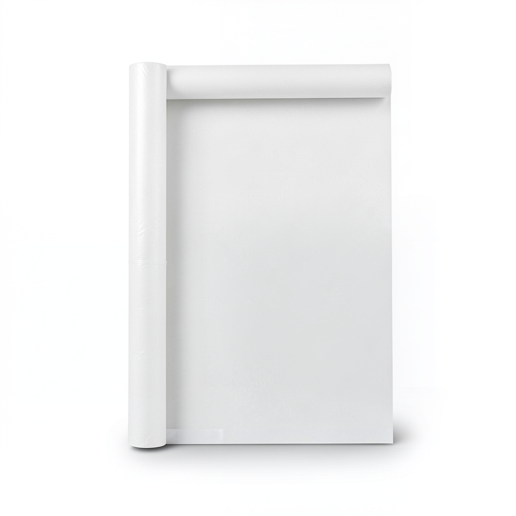 Plain Vinyl Wallpaper 15.6m×106cm Sugar White Color