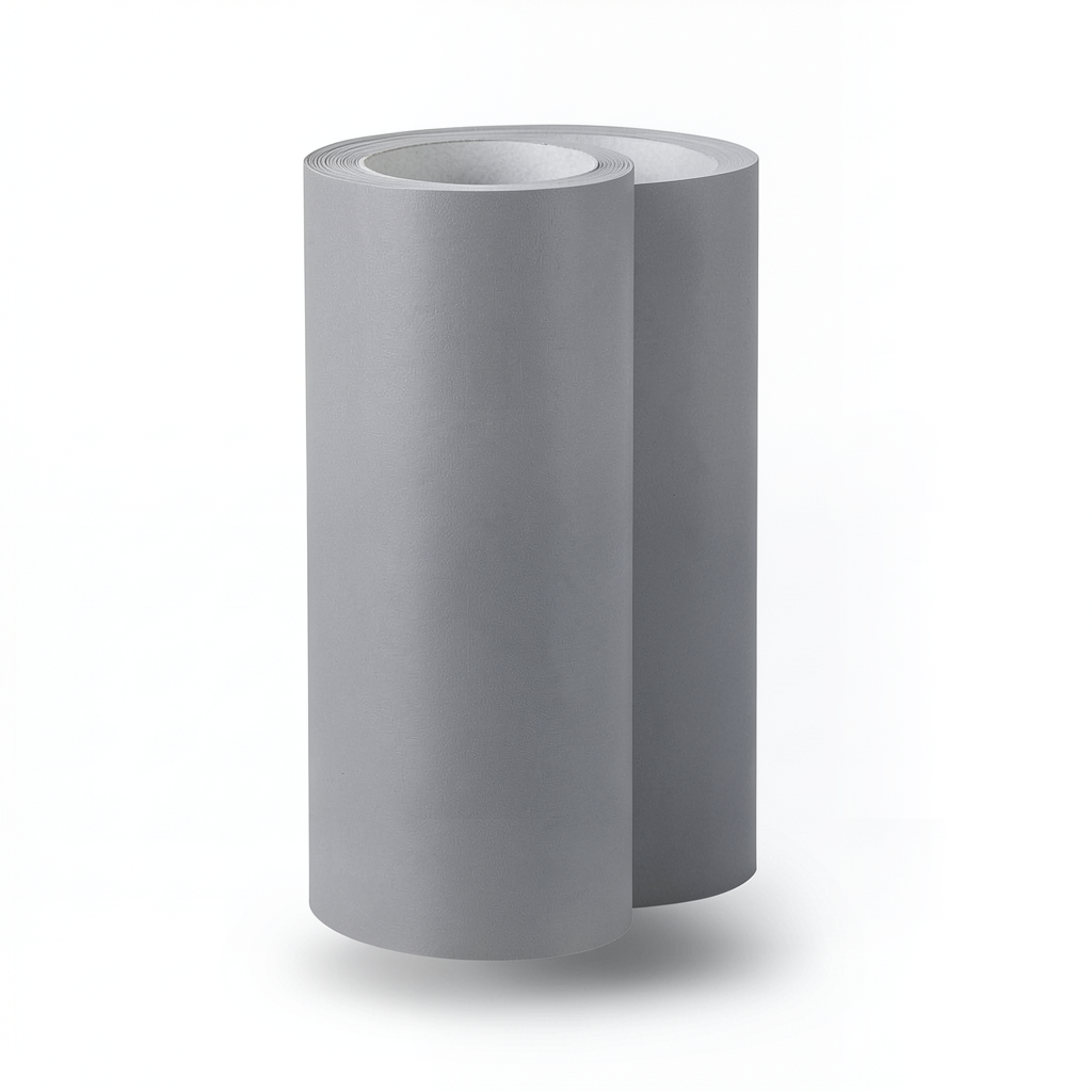 Plain Vinyl Wallpaper 15.6m×106cm Gray Color