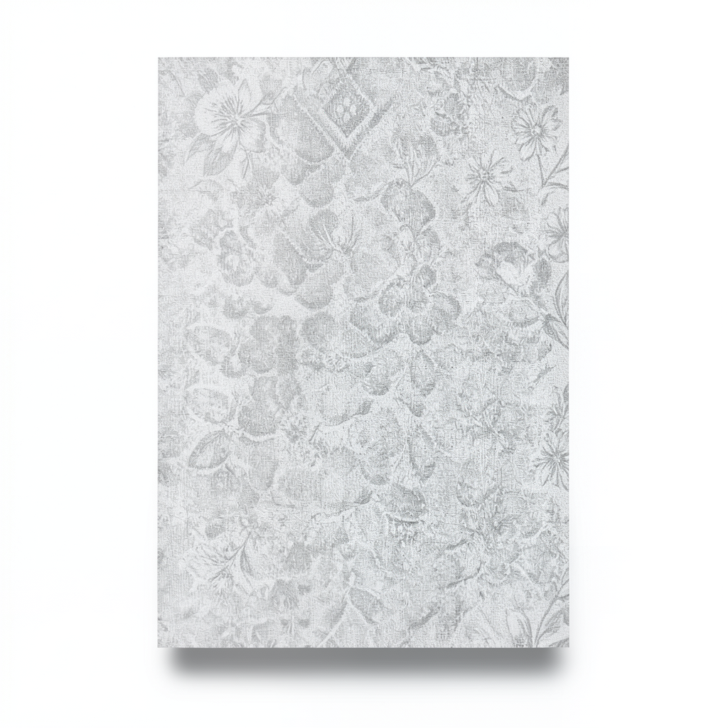 Floral Wallpaper 15.6m×106cm Gray Color