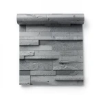 Modern Wallpaper 15.6m×100cm Gray Color, Model 714-3