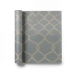 Modern Wallpaper 15.6m×106cm Gray with Brown Lines