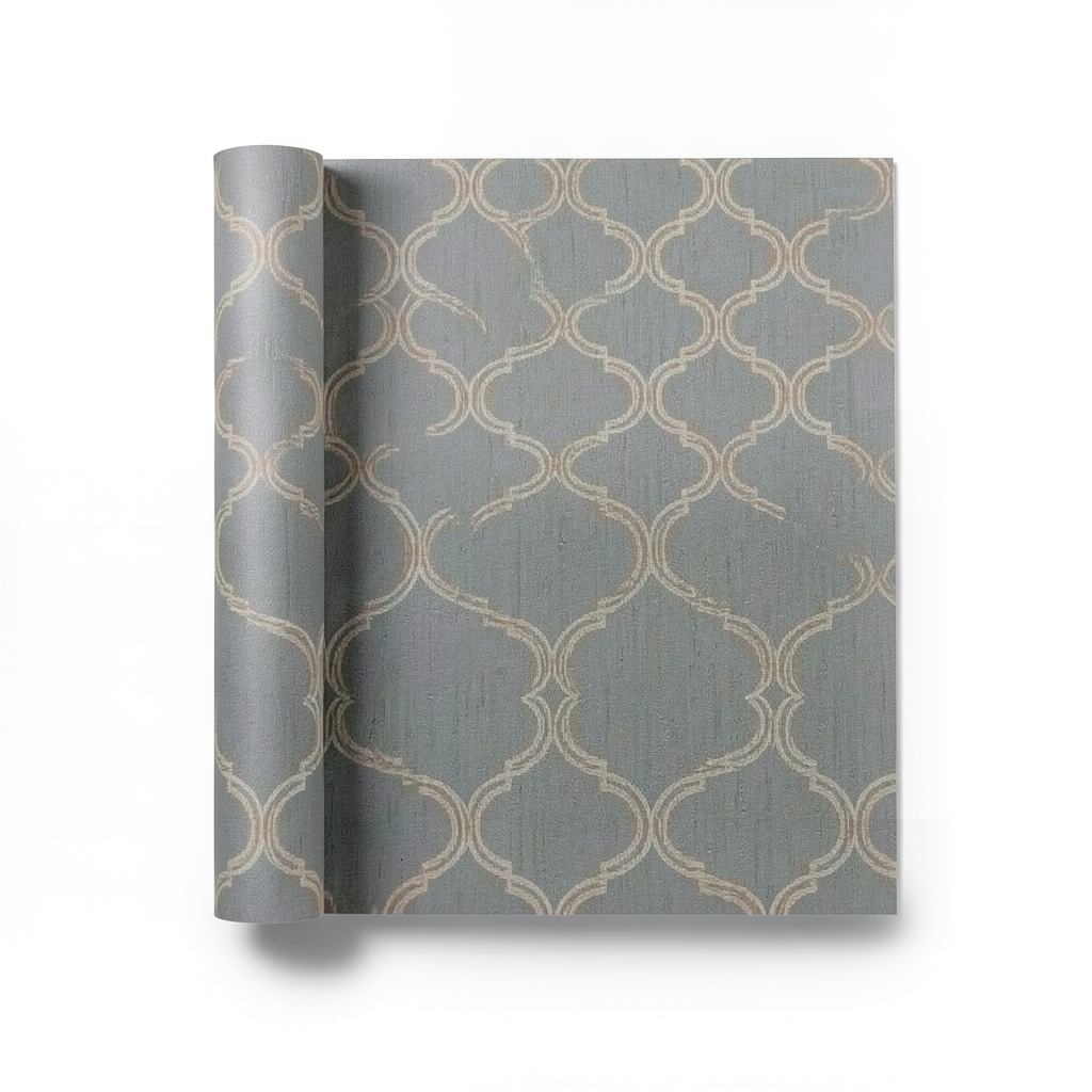 Modern Wallpaper 15.6m×106cm Gray with Brown Lines