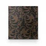 Italian Wall Covering Black with Brown Color, Size 10m×0.70m, Model 12056 