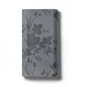 Floral Wall Covering 10m x 53cm, Dark Gray