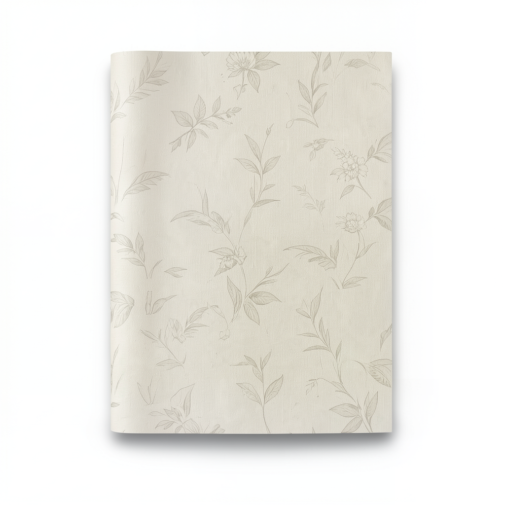 Floral Wall Covering 15.6m x 106cm Beige