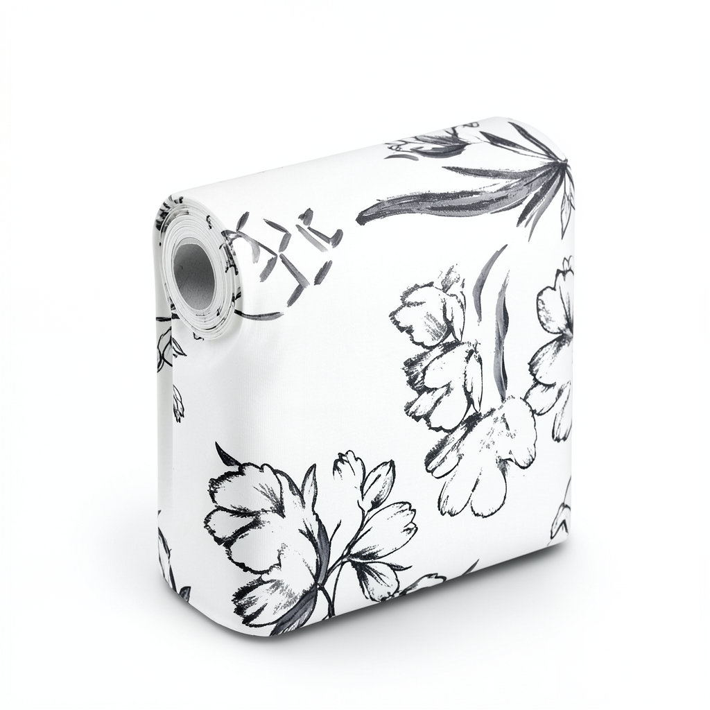 Floral Wallpaper 10m × 53cm Black and White