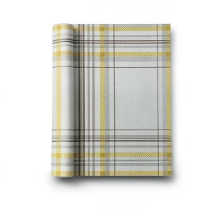 Wallpaper Striped Design Gray with Yellow and Brown, Size 15.6m×106cm