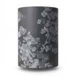 Floral Wallpaper 15.6m×106cm Dark Gray with Light Gray