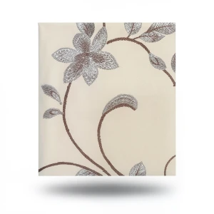 Floral Wall Decoration 10m x 53cm Brown Beige