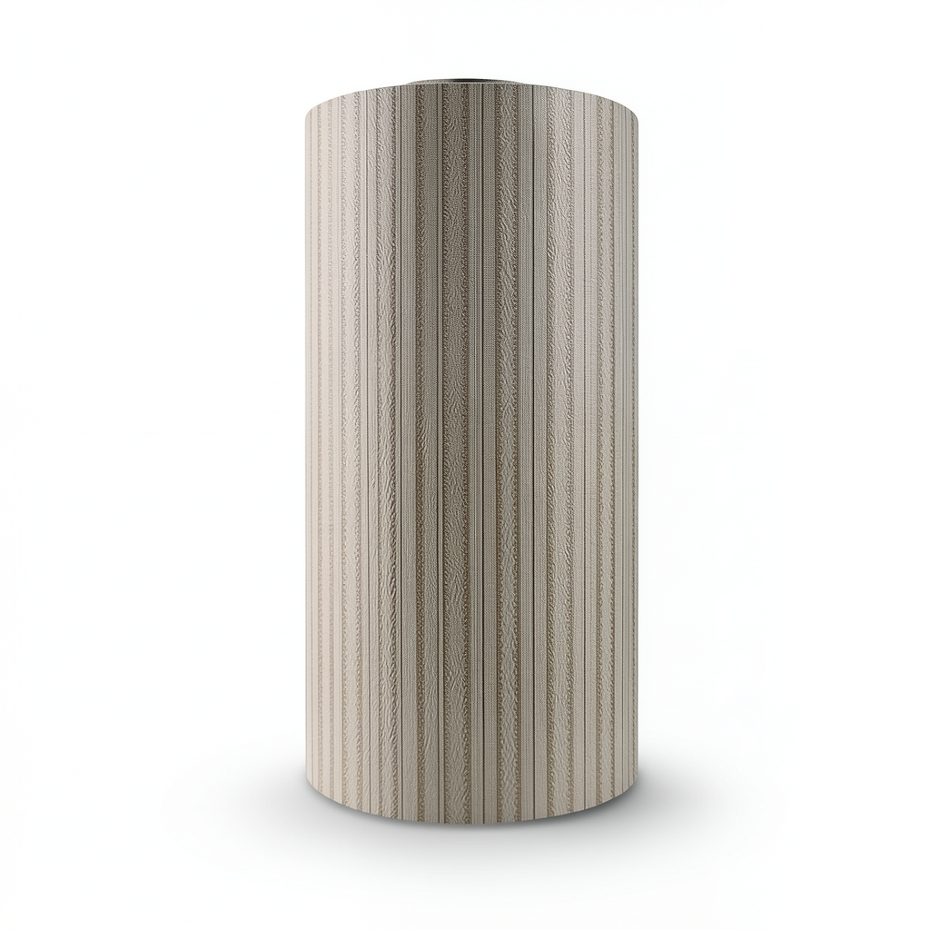 Wallpaper Striped Design Brown Color, Size 15.6m×106cm